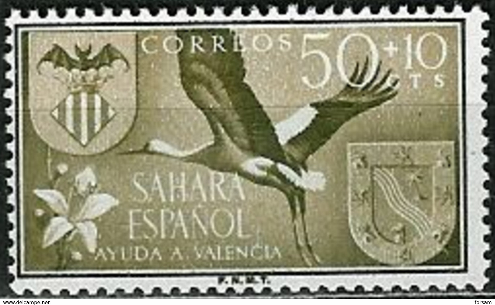 SAHARA ESPANOL..1958..Michel # 179...MLH. - Spaanse Sahara