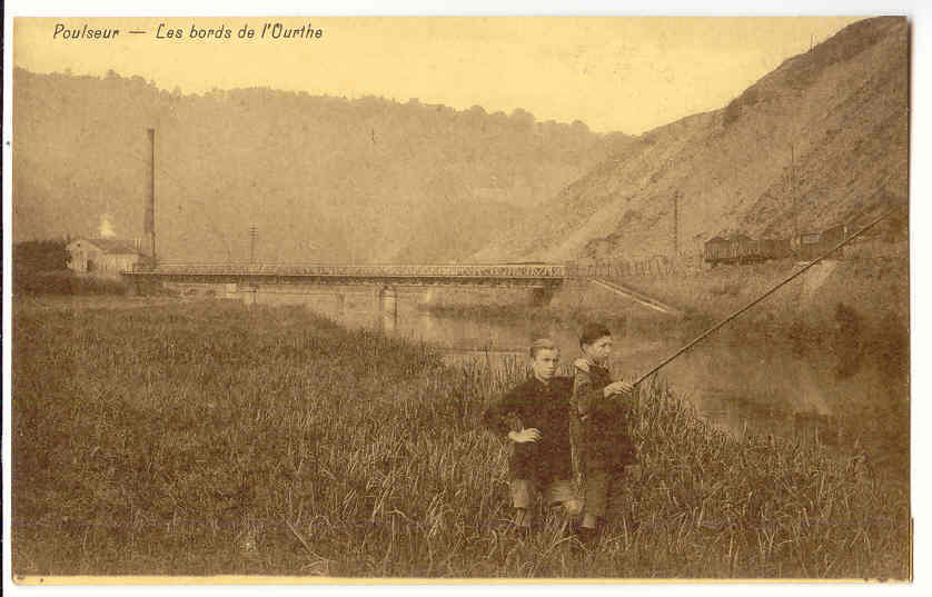 6124 - POULSEUR - Les Bords De L'Ourthe - Pêcheurs - Comblain-au-Pont