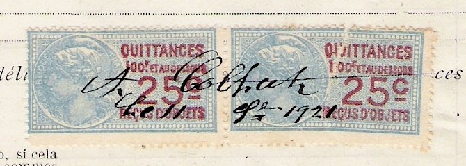 Timbres Fiscaux QUITTANCE  Sur Reçu Notarial à Estissac ( Aube ), 1921. - Autres & Non Classés