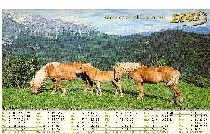 CALENDRIER 2001 ALMANACH - Grand Format : 2001-...