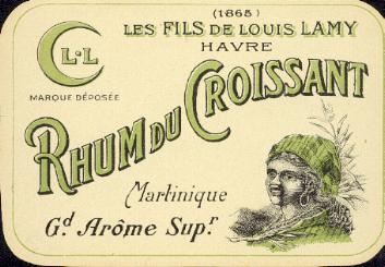 Etiquette GM "RHUM DU CROISSANT" - Rhum