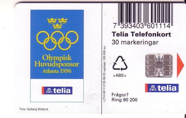 Sweden - Suede - Swimming - Natation - Olympic Games Atlanta 1996. - Olympics - Olimpique ( Olimpiques ) - Olympiade - Zweden