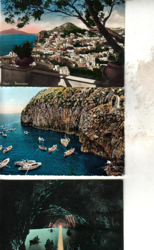 3 X Itlalian Postcards - 3 Carte De L´Italie - CAPRI - CHEAP - Pas Cher... - Afragola