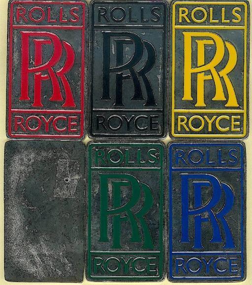 ROLLS ROYCE RR-Emblem/Badge: Rot-fabrikneu-siehe Bild + - Sonstige & Ohne Zuordnung