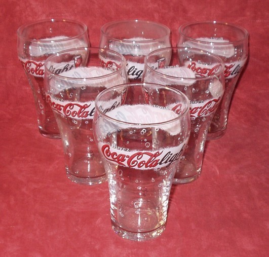 Verres "COCA COLA" Light. - Tasses, Gobelets, Verres