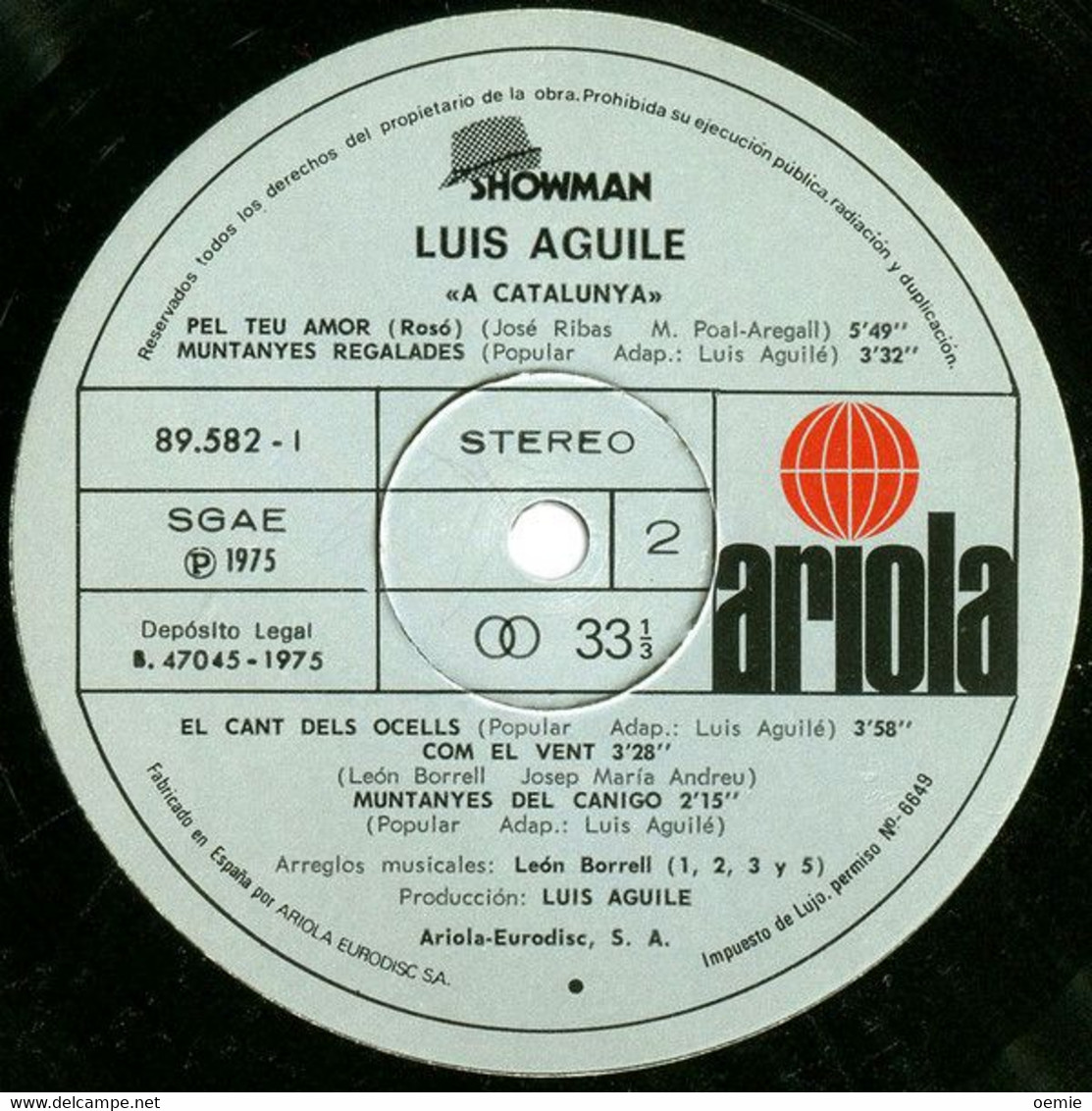 LUIS AGUILE  °°°   A CATALUNYA  33 TOURS 10 TITRES - Autres - Musique Espagnole