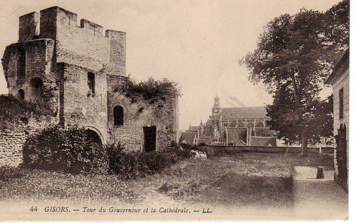 27 GISORS Cpa De La Tour Du Gouverneur Et D Ela Cathédrale - Gisors