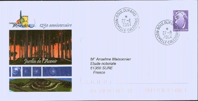 G356 - Entier Postal - PAP - Stationery - Calédonie : 125° ANNIVERSAIRE DE MOINDOU, Oblitérée à BOULOUPARIS - Prêt-à-poster