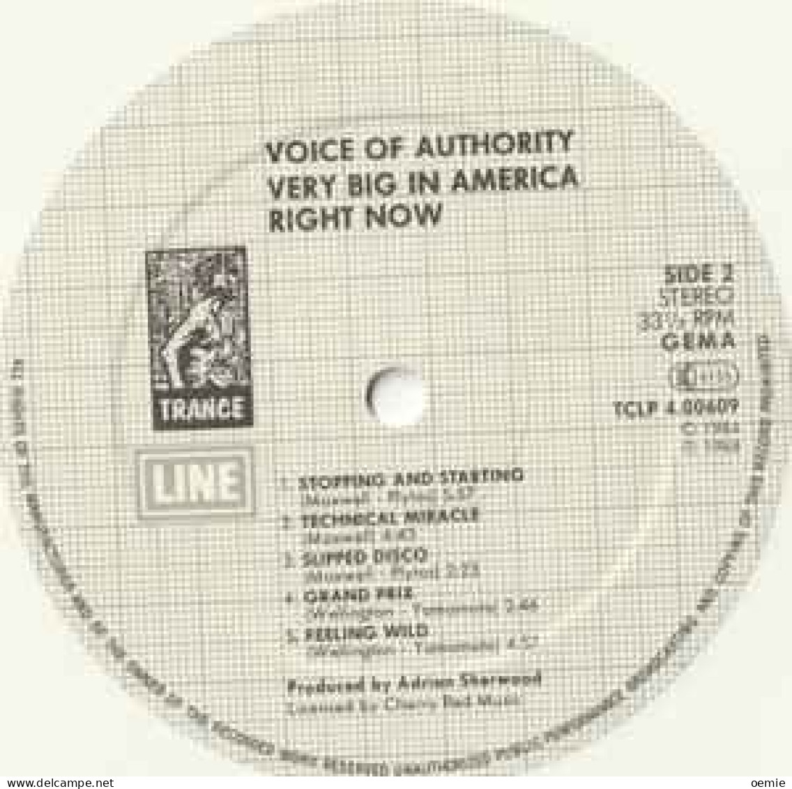 VOICE OF AUTHORITY  °°  VERY BIG IN AMERICA  DISQUE BLANC - Country Et Folk