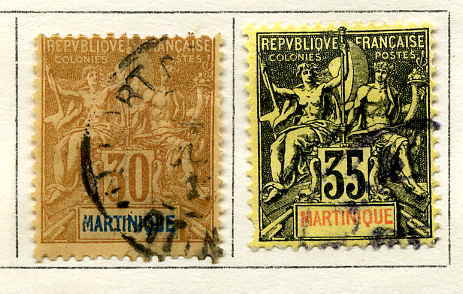 Martinique 36 à 39 Et 46, 48 - Used Stamps