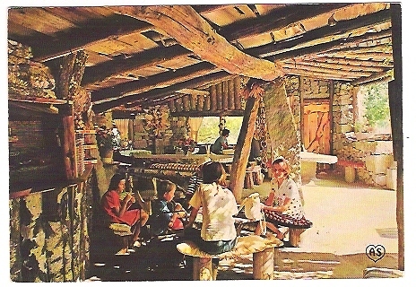 CAFE"Le Vieux Chantier":Ancien Atelier D´un Granitier.Plateau De Granit Du SIDOBRE ;animée+ Pub Bonbons "KREMA" ;TB - Cafés