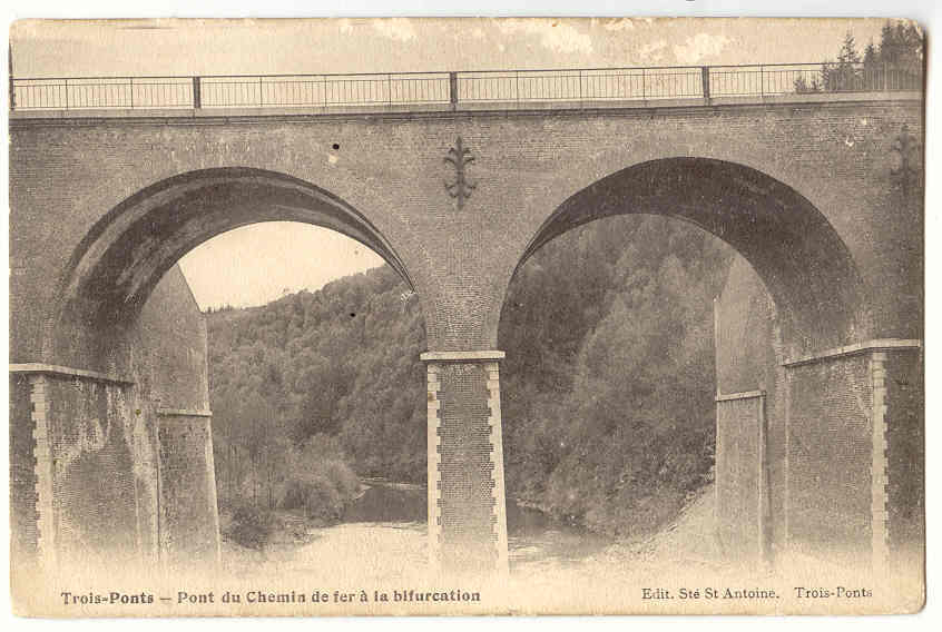 4247 - TROIS-PONTS - Pont Du Chemin De Fer à La Bifurcation - Trois-Ponts