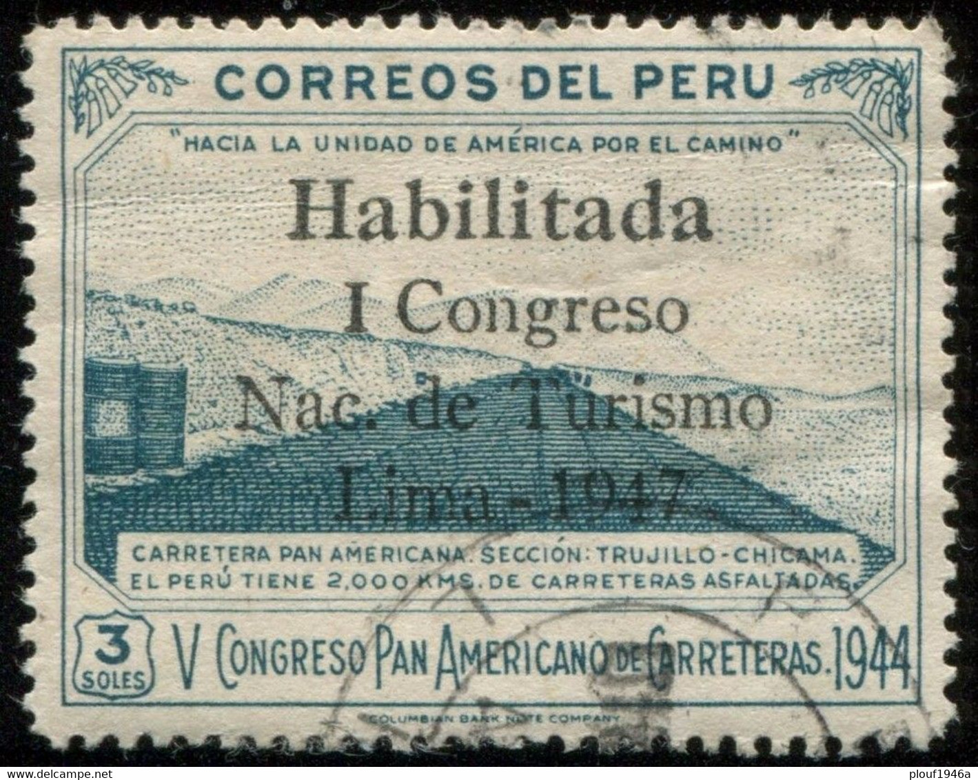 Pays : 386,1 (Pérou : Postes Nationales)  Yvert Et Tellier N° :   399 D (o) - Peru