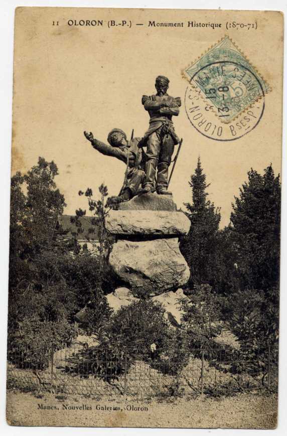Réf 81  - OLORON - Monument Historique (Belle Oblitération D'OLORON De 1908 Côté Vue) - Oloron Sainte Marie