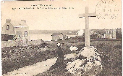 ROTHENEUF ,La Croix De La Roche Et Les Villas ; Animée ;B/TB - Rotheneuf