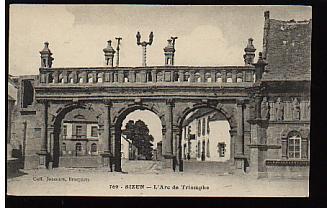 Jolie CP Ancienne Sizun Finistère L'Arc De Triomphe - Sizun