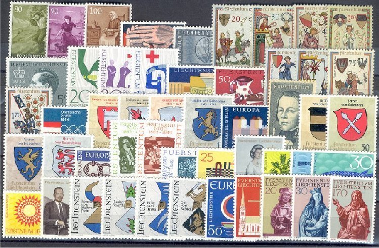 LIECHTENSTEIN NICE GROUP 1959-64 NEVER HINGED **! - Sammlungen