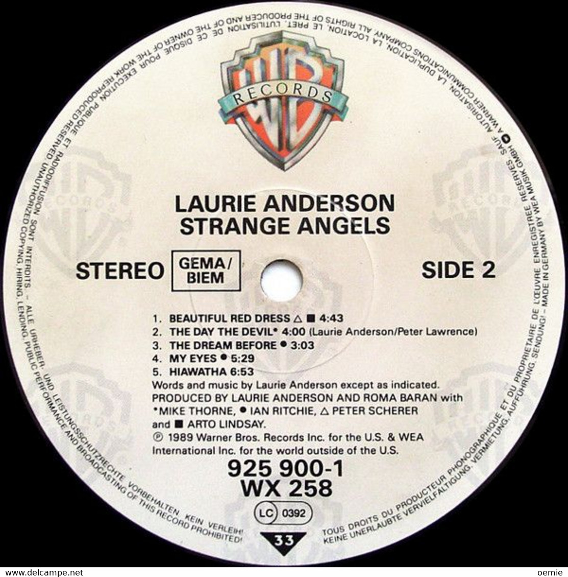 LAURIE ANDERSON / STRANGE ANGELS - Sonstige - Englische Musik