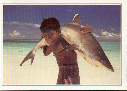 ILES MALDIVES "jeune Pecheur" - Maldives
