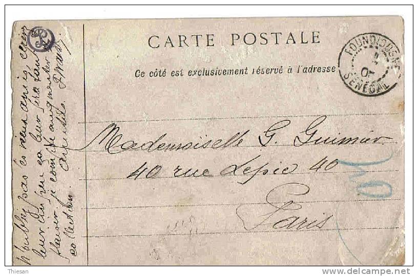 Senegal.Foundiougne Sine Saloum 1905 / Carte ( Groupe ) Cover Lettre - Covers & Documents