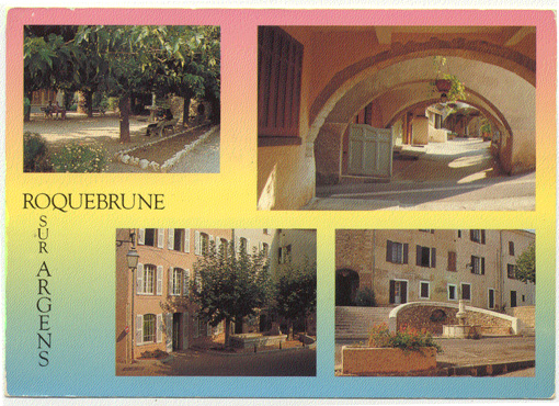 83 - ROQUEBRUNE SUR ARGENS - Square De La Poste - L'Hôtel De Ville - Les Portiques Du 16ème - Fontaine Du 17ème  - - Roquebrune-sur-Argens