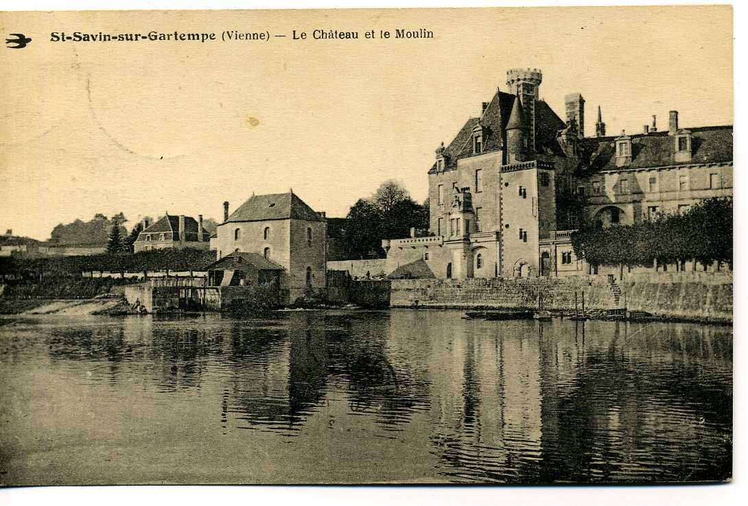 VIENNE Saint Savin Sur Gartempe Le Chateau Et Le Mouli  (1923) - Saint Savin