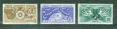 Turkije Turquie 1954 Yvertn° 1212-14 * MLH  Cote 30 Euro NATO OTAN - Unused Stamps