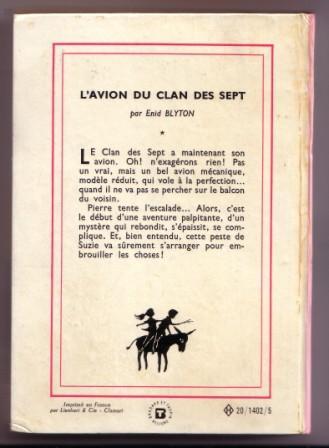 "L'avion Du Clan Des 7" - Enid BLYTON, Bibliothèque Rose - N° 145 - Bibliothèque Rose