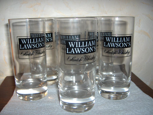 Lot Six Verres à Wisky WILLIAM LAWSON'S - Glazen