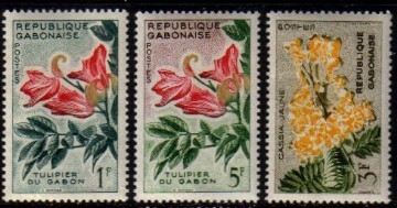 GABON  Scott # 154-9* VF Mint LH - Gabon