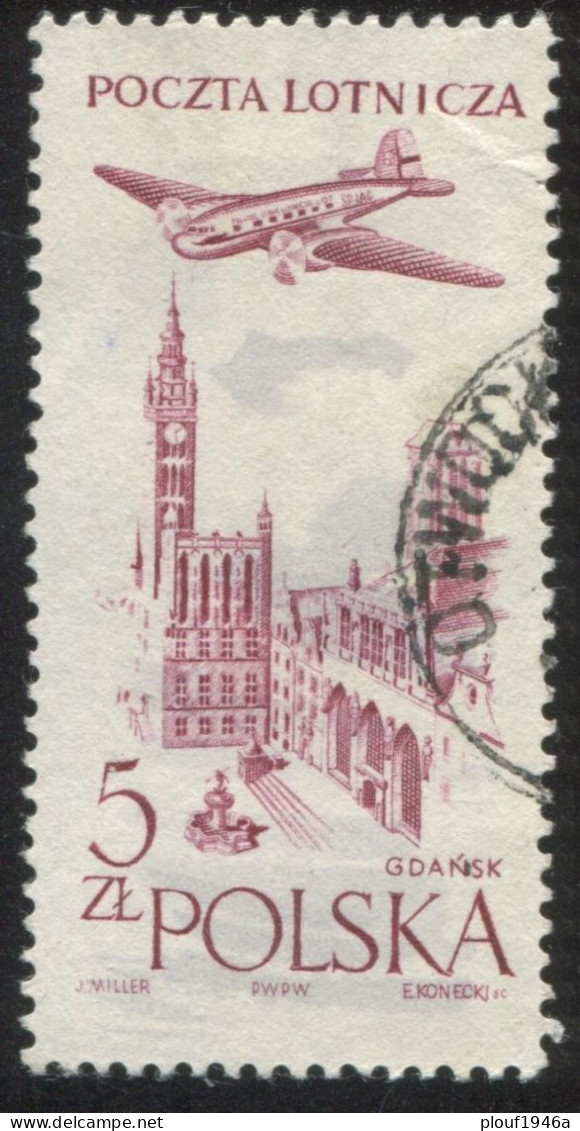Pays : 390,3 (Pologne : République Populaire)  Yvert Et Tellier N° : Aé   46 (o) - Used Stamps