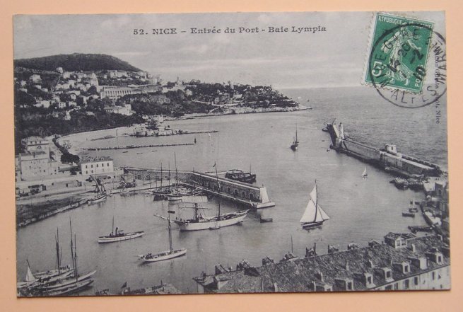 Nice (Alpes-Maritimes) Entrée Du Port Baie Lympia 1910 - Transport Maritime - Port