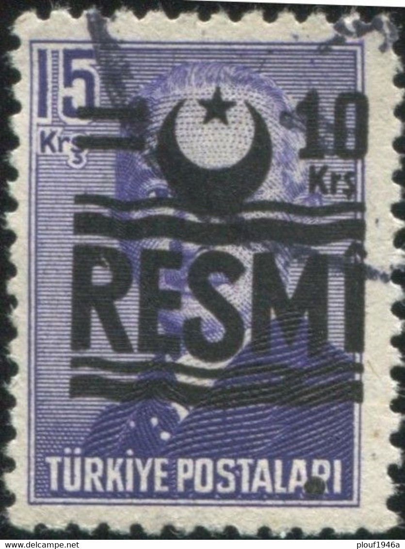 Pays : 489,1 (Turquie : République)  Yvert Et Tellier N° : S   31 (o) - Official Stamps