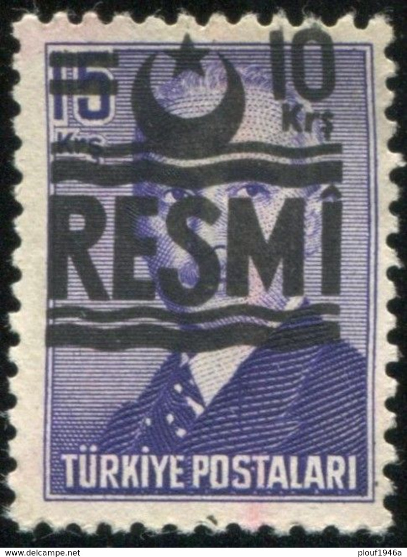 Pays : 489,1 (Turquie : République)  Yvert Et Tellier N° : S   31 A (o) - Timbres De Service