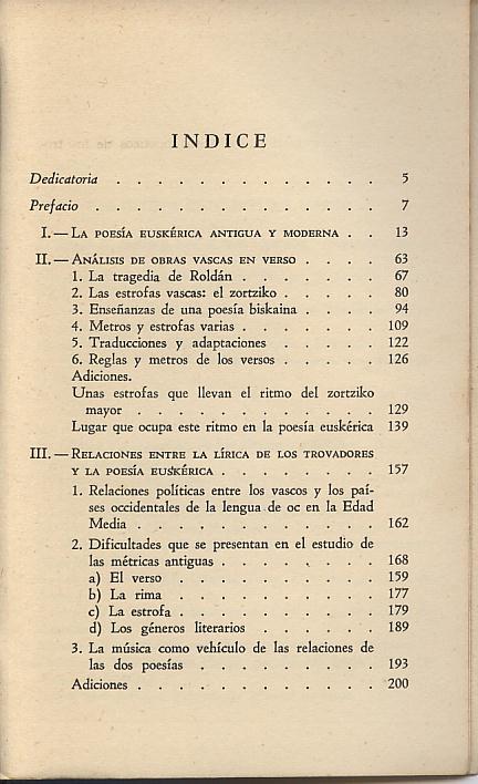 ESTUDIOS SOBRE LA POESIA VASCA EKIN BUENSO AIRES   J.M. DE LEIZAOLA    PRIX FIXE - Poesía