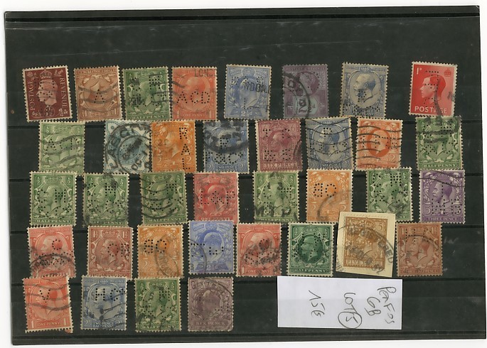 GREAT BRITAIN / PERFINS/PERFORES/PERFURADOS /PERFORATIS LOT 5 - Gezähnt (perforiert)