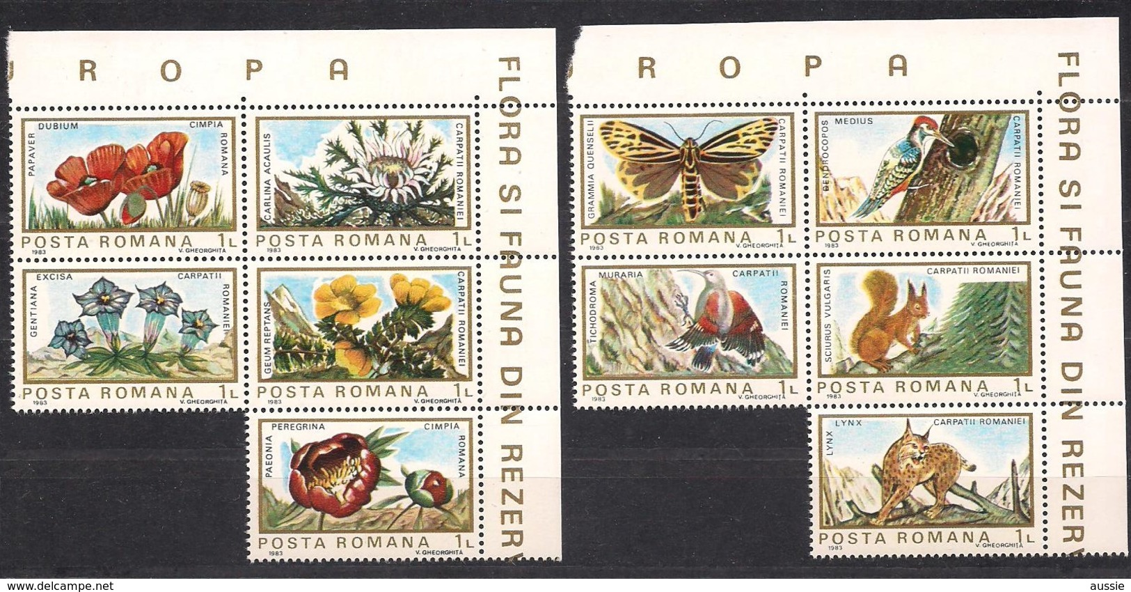 Roemenie Roumanie Yvertnr 3465-74 *** MNH Cote 20 Euro Faune - Ongebruikt