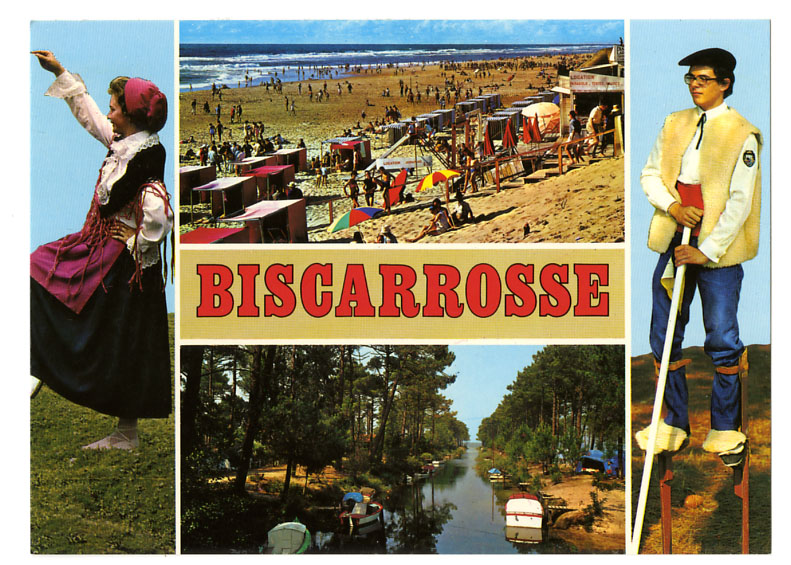 {19386} Landes Biscarrosse  Multivues     Folklore Plage Canal    Animée - Biscarrosse