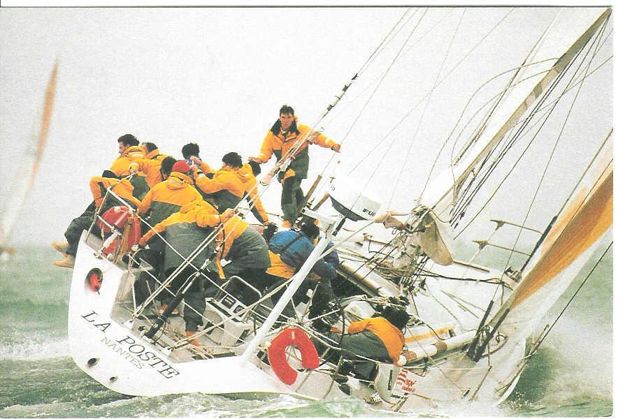 VOILE ENTIER POSTAL LA POSTE AUTOUR DU MONDE PERIGUEUX 1990 - Sailing