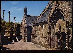 Jolie CP La Roche-Maurice Entre Landivisiau Et Landerneau Finistère Enclos Paroissial Eglise - A Circulée - Landivisiau