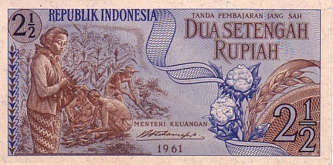 INDONESIE   2 1/2 Rupiah   Daté De 1961   Pick 79     ***** BILLET  NEUF ***** - Indonesië