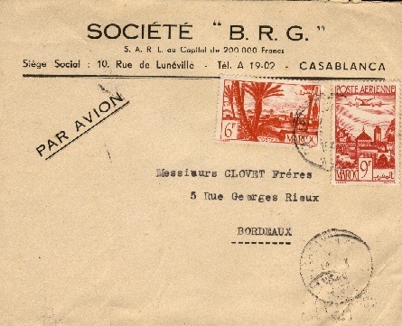MAROC Lettre 1949 De Casablanca à Bordeaux - Brieven En Documenten