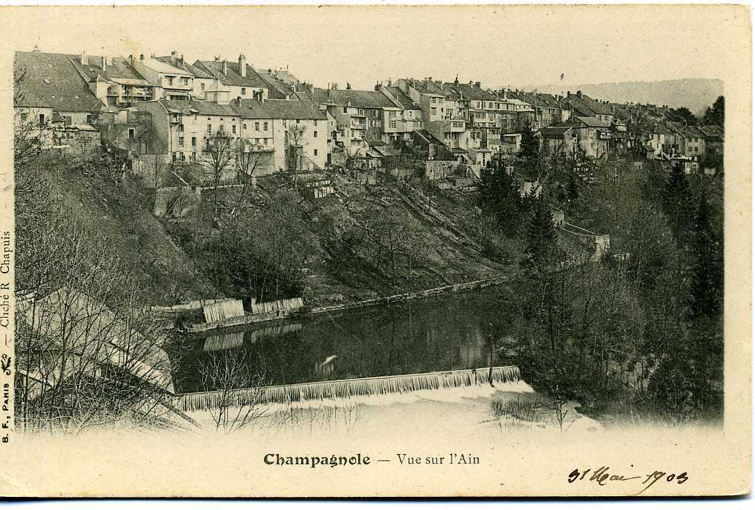JURA CHAMPAGNOLE Vue Sur L' Ain (Dos Non Séparé 1903) - Champagnole
