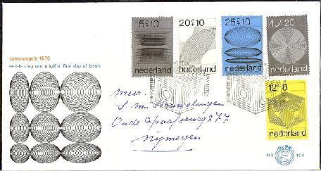 Ned 1970 FDC E-104 Zomerzegels Beschreven # 1142 - FDC