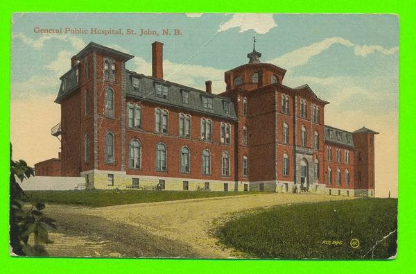 ST-JEAN,N.B. - HOSPITAL GÉNÉRALE PUBLIQUE - CARTE ÉCRITE - - Autres & Non Classés