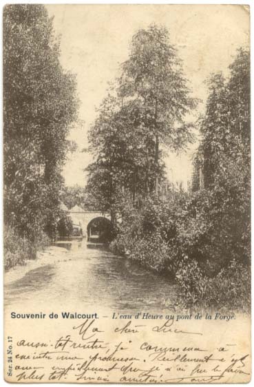 WALCOURT L´eau D´Heure Au Pont De La Forge Série 24 N°17 Vanderauwera Et Cie Cachets 1902 Strée Walcourt 5c - Walcourt