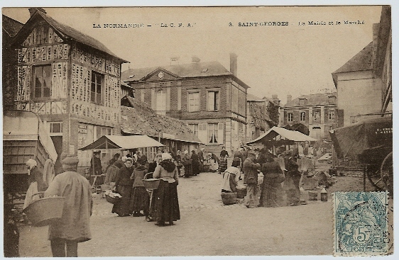 27 Dép.- La Normandie - "La C.P.A." 3. Saint-Gorges - La Mairie Et Le Marché. - Pont-de-l'Arche