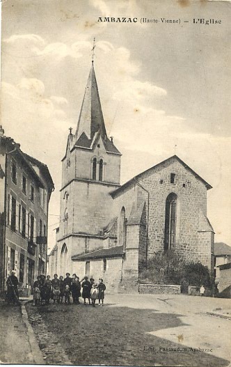 87 - HAUTE VIENNE - AMBAZAC - L'EGLISE - CARTE ANIMEE - Ambazac