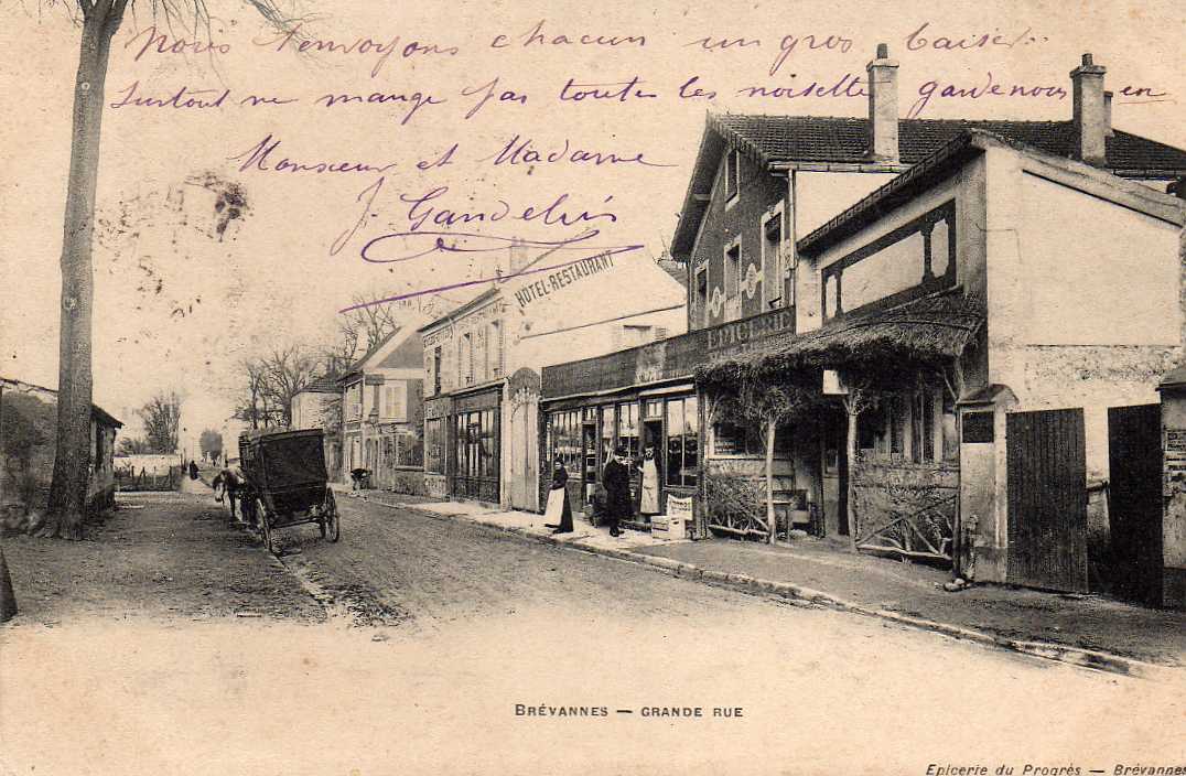 94 LIMEIL BREVANNES Grande Rue, Animée, Ed Epicerie Du Progrès, 1904, Dos 1900 - Limeil Brevannes