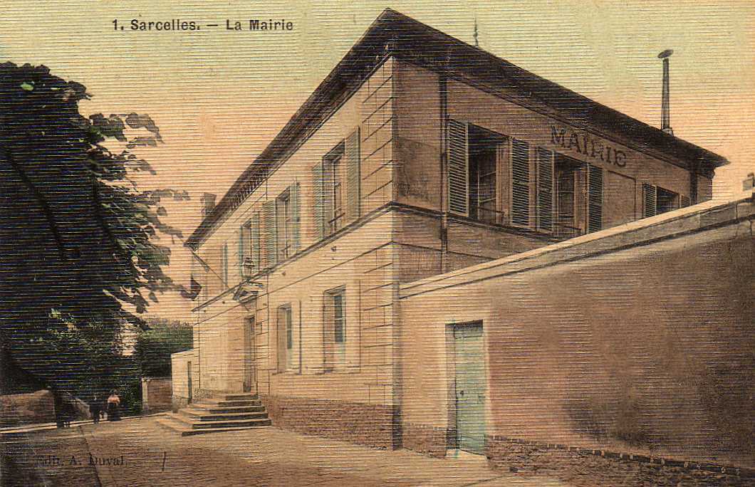 95 SARCELLES Mairie, Carte Toilée, Colorisée, Ed Duval 1, 190? - Sarcelles